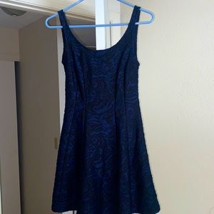 Navy Blue and Black Dress